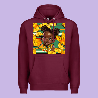 Juneteenth Afro Girl Seamless Pattern Premium Hoodie Designed By Bundleandbundleshop