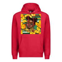 Cardinal juneteenth afro girl seamless pattern Premium Hoodie - BundleAndBundleShop