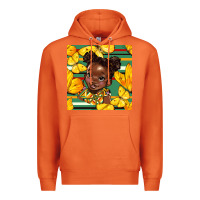 Carrot juneteenth afro girl seamless pattern Premium Hoodie - BundleAndBundleShop