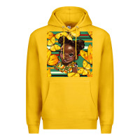Lemon juneteenth afro girl seamless pattern Premium Hoodie - BundleAndBundleShop