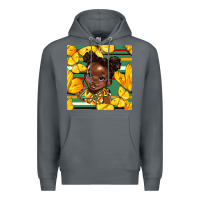 Rock juneteenth afro girl seamless pattern Premium Hoodie - BundleAndBundleShop