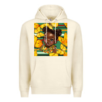 Sandshell juneteenth afro girl seamless pattern Premium Hoodie - BundleAndBundleShop