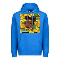 True Royal juneteenth afro girl seamless pattern Premium Hoodie - BundleAndBundleShop