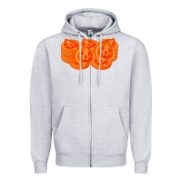 Heather Grey halloween pumpkin cookies t shirt Zipper Hoodie - minhPixels