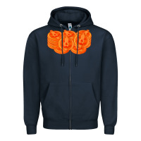 Navy halloween pumpkin cookies t shirt Zipper Hoodie - minhPixels