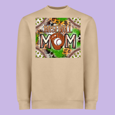 Baseball Mom Heavyweight Sweatshirt Designed By Cowhidedigitalart