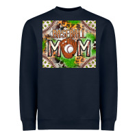 Navy Baseball Mom Heavyweight Sweatshirt - CowhideDigitalArt