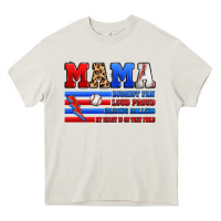 Cream baseball mama Heavy Core Tee - Artiststas