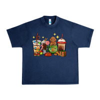 Navy Christmas coffee cups with Poodle Urban Heavy Tee - RanaPortraitStore