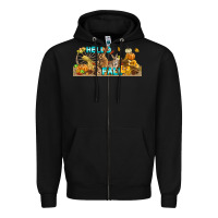 Black Hello Fall Rabbit Zipper Hoodie - LillyAllenDesigns