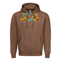 Chestnut Hello Fall Rabbit Zipper Hoodie - LillyAllenDesigns