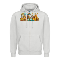 Dove Grey Hello Fall Rabbit Zipper Hoodie - LillyAllenDesigns