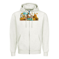 Oatmeal Heather Hello Fall Rabbit Zipper Hoodie - LillyAllenDesigns
