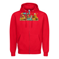 Red Hello Fall Rabbit Zipper Hoodie - LillyAllenDesigns