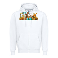 White Hello Fall Rabbit Zipper Hoodie - LillyAllenDesigns