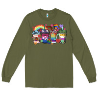 Army Green lgbtq coffee cups Long Sleeve Tee - HowdyJamesFarm