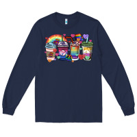 Navy lgbtq coffee cups Long Sleeve Tee - HowdyJamesFarm