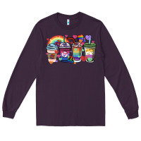 Plum lgbtq coffee cups Long Sleeve Tee - HowdyJamesFarm