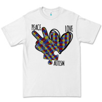 White Peace Love Autism Premium Tee - Bettercallsaul