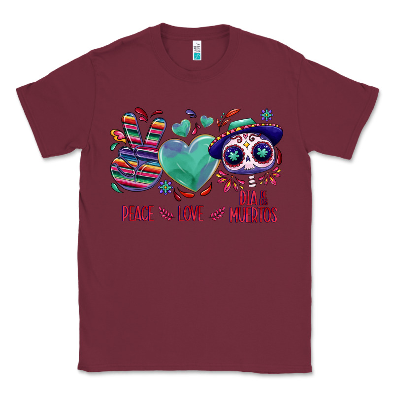 Peace Love Dia De Los Muertos Classic Tee by NancyCooperArtShop | Teevron