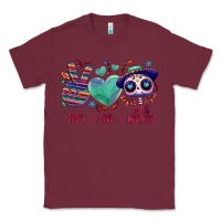 Burgundy Peace love dia de los muertos Classic Tee - NancyCooperArtShop