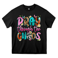 Black pray through the chaos Heavy Core Tee - Artiststas