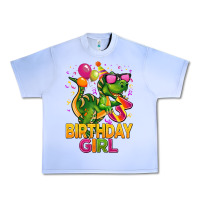 3rd Birthday Girl T Rex Pink Urban Heavy Tee | Teevron