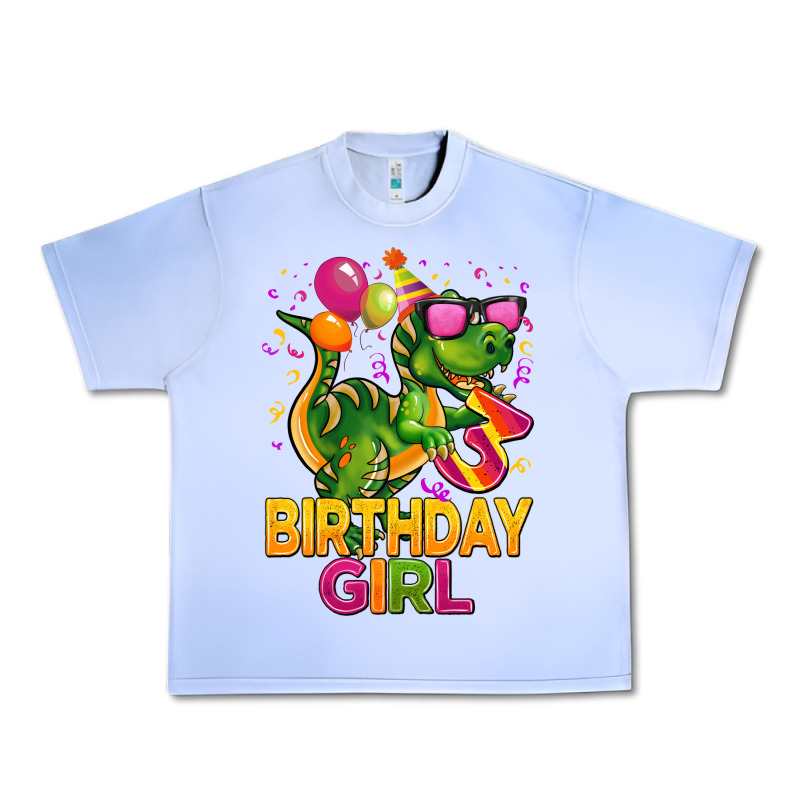 3rd Birthday Girl T Rex Pink Urban Heavy Tee by CowGirlArtShop | Teevron