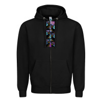 Black Black Cat Halloween Zipper Hoodie - LillyAllenDesigns