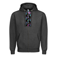 Charcoal Heather Black Cat Halloween Zipper Hoodie - LillyAllenDesigns