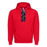 Red Black Cat Halloween Zipper Hoodie - LillyAllenDesigns