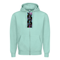 Seafoam Black Cat Halloween Zipper Hoodie - LillyAllenDesigns