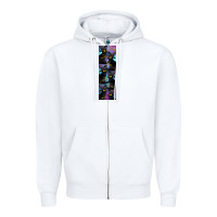 White Black Cat Halloween Zipper Hoodie - LillyAllenDesigns