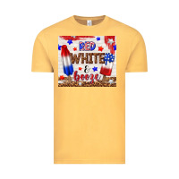 Vintage Mustard red white and booze Vintage Tee - TumblerDesignByShophia