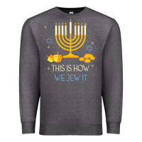 Charcoal Heather this is how we jew it funny jewish ugly hanukkah christmas Premium Sweatshirt - minhPixels