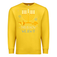 Lemon this is how we jew it funny jewish ugly hanukkah christmas Premium Sweatshirt - minhPixels