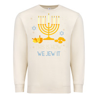 Sandshell this is how we jew it funny jewish ugly hanukkah christmas Premium Sweatshirt - minhPixels