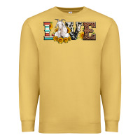 Antique Gold love goats serape cowhide leopard goat family Premium Sweatshirt - Artiststas