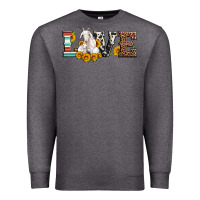 Charcoal Heather love goats serape cowhide leopard goat family Premium Sweatshirt - Artiststas