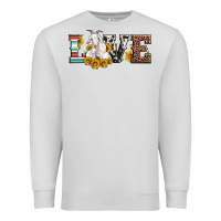 Dove Grey love goats serape cowhide leopard goat family Premium Sweatshirt - Artiststas
