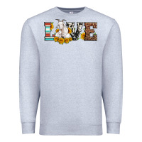 Heather Grey love goats serape cowhide leopard goat family Premium Sweatshirt - Artiststas