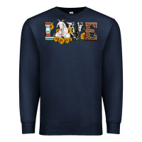 Navy love goats serape cowhide leopard goat family Premium Sweatshirt - Artiststas