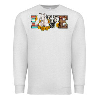 Oatmeal Heather love goats serape cowhide leopard goat family Premium Sweatshirt - Artiststas