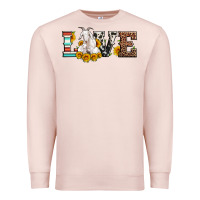 Pale Pink love goats serape cowhide leopard goat family Premium Sweatshirt - Artiststas