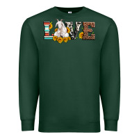 Sports Green love goats serape cowhide leopard goat family Premium Sweatshirt - Artiststas