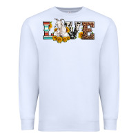 White love goats serape cowhide leopard goat family Premium Sweatshirt - Artiststas