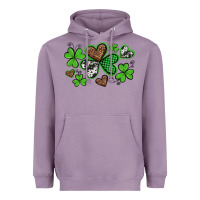 Lavender western st patricks day shamrocks and hearts Heavyweight Hoodie - Artiststas