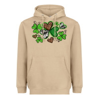 Mushroom western st patricks day shamrocks and hearts Heavyweight Hoodie - Artiststas