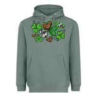 Sage western st patricks day shamrocks and hearts Heavyweight Hoodie - Artiststas