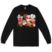 Black Baseball coffee cups Long Sleeve Tee - HowdyJamesFarm